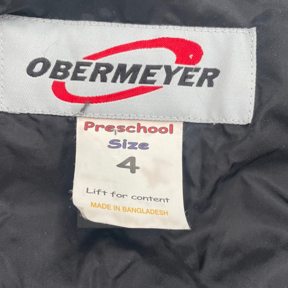Obermeyer Preschool Size 4 I-Grow Snow Bibs Black Fleece Lined Insulated Pants - Picture 4 of 7